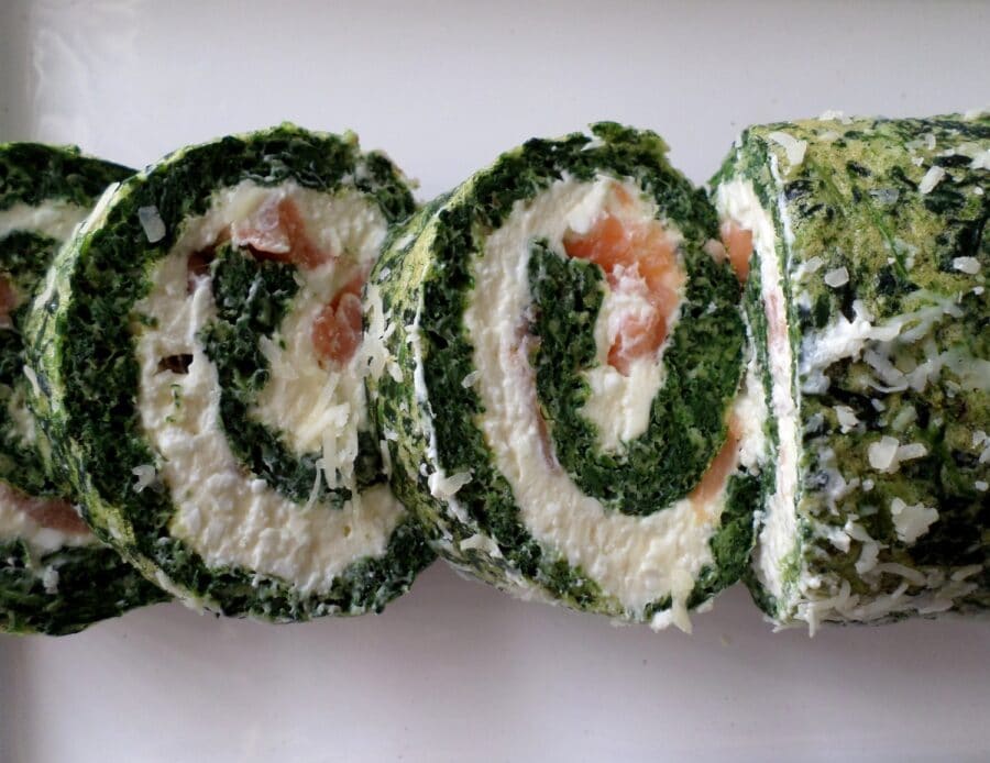 Egg-y Salmon Spinach Roll