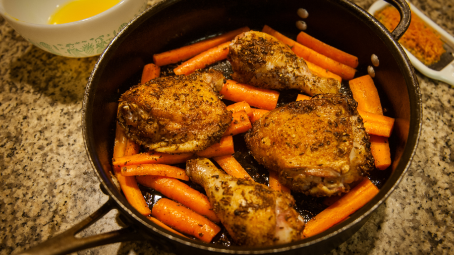 Chicken, Mushroom, Potato and Thyme Winter Stew
