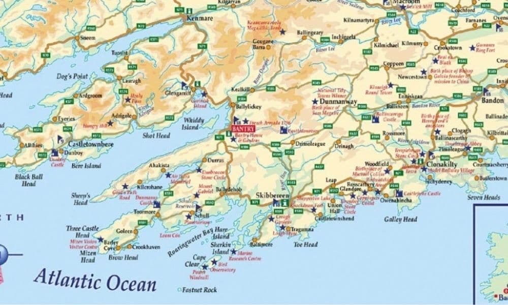 Map Of Cork Coastline Wild Atlantic Way Guide To West Cork Food Tourism - Good Food Ireland