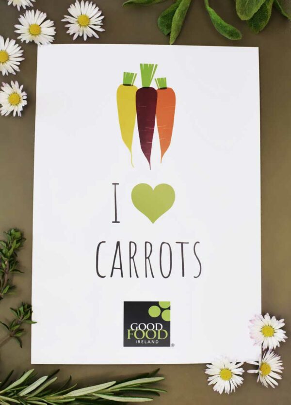 I love carrots greeting card